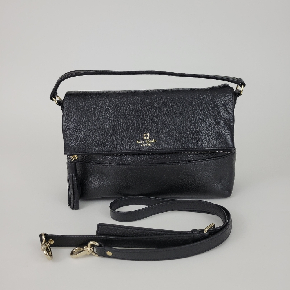 Kate Spade Black Pebbled Leather Handbag Crossbody Bag